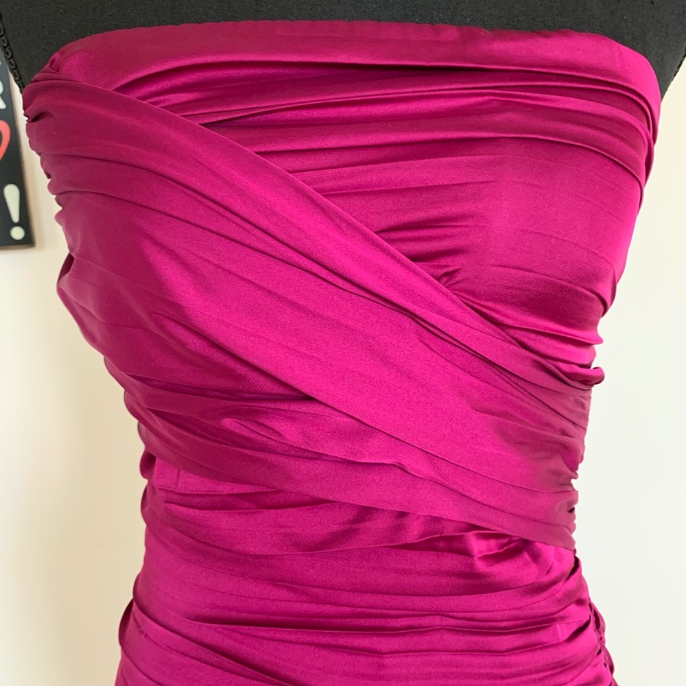 NWT Express fuchsia ruched dress